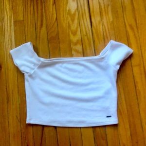 Hollister Off-Shoulder Crop Top. Size M.
